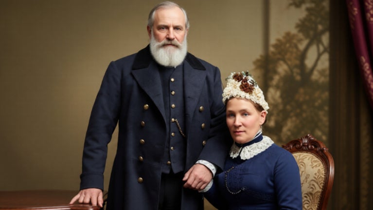 An image of George and Catherine Knott